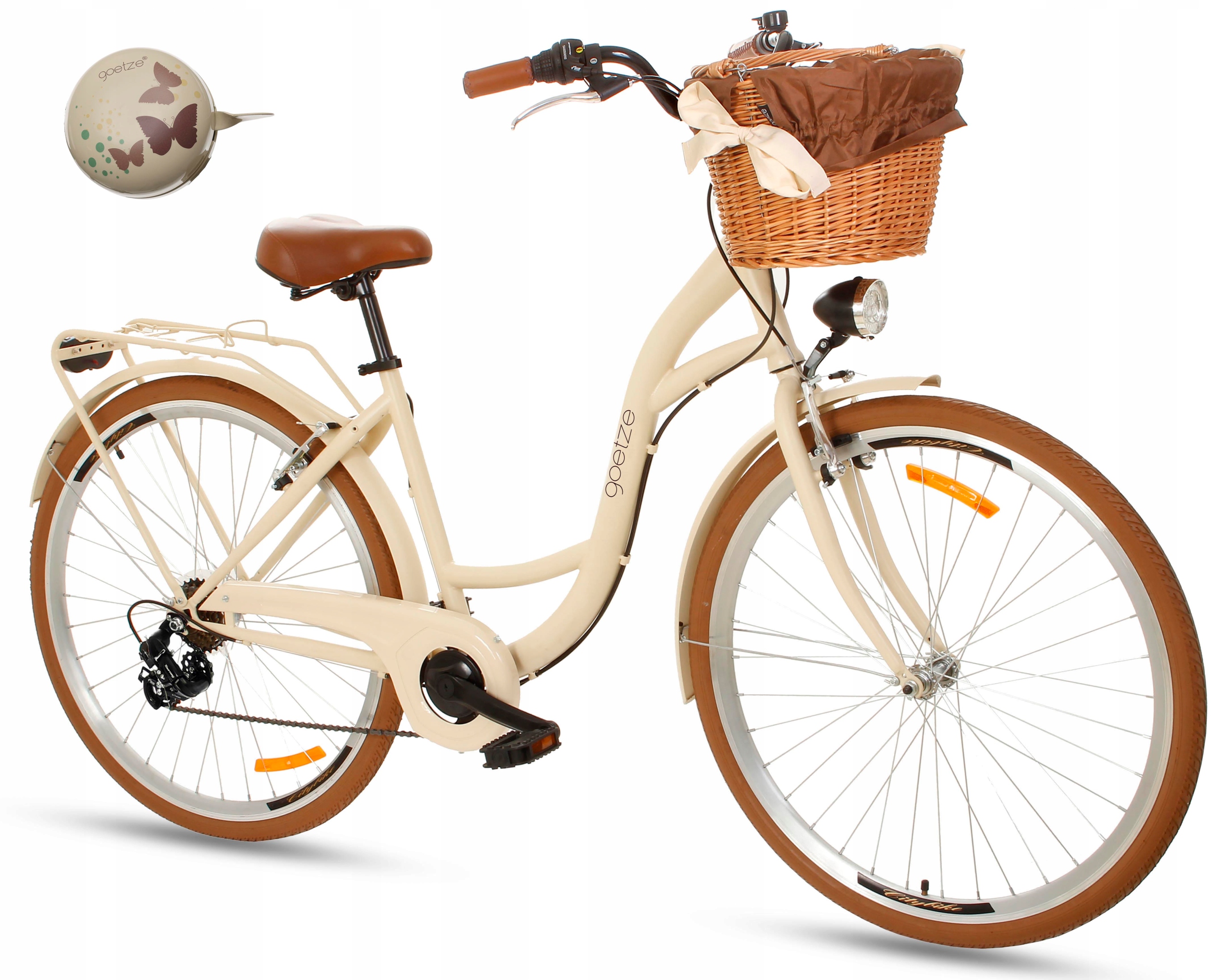 DAMSKI ROWER MIEJSKI 28 LEKKI DAMKA 7 SHIMANO KOSZ